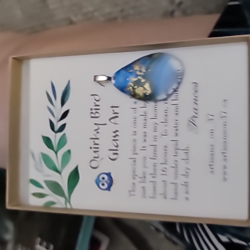 Handmade Art Glass Pendent Only